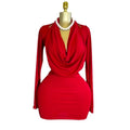 RNSHANGER Women's Spring New Dress Sweet Fresh Pile Collar Long Sleeve High Waist Thin Package Hip Dress for Female