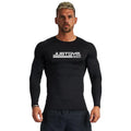 Custom Logo Mens Running Shirts Bodybuilding Long Sleeve T Shirt Gym Fitness Workout Compression Tight Tees Quick Dry Clothing