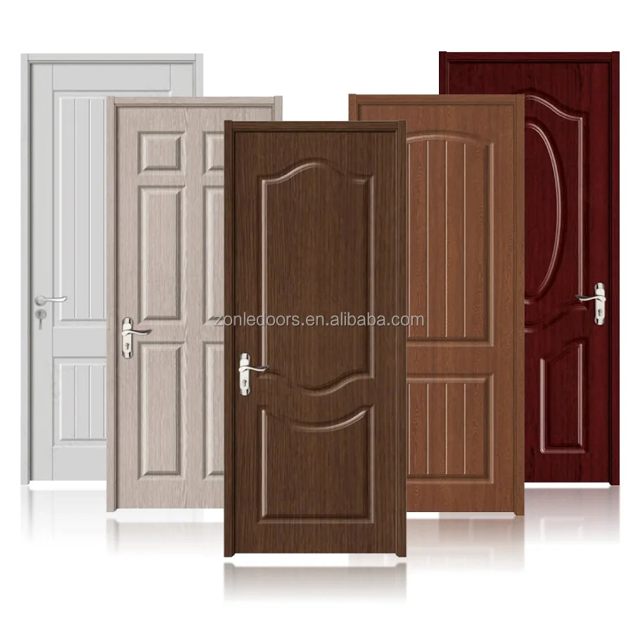 Soundproof Hotel Door Internal Bedroom Waterproof WPC Interior Solid Wood WPC Door For House Design With Smart Lock