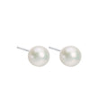 Wholesale High Gloss Natural Freshwater Pearl Stud Earrings S925 Silver Women's Fashion Jewelry Anniversary Gift