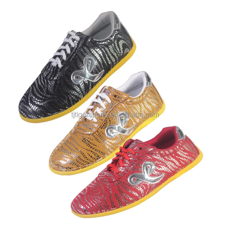 Martial Arts Chinese Traditional Real Leather Tai Chi Kung Fu Wushu Competition Shoes Spring Cotton Lining