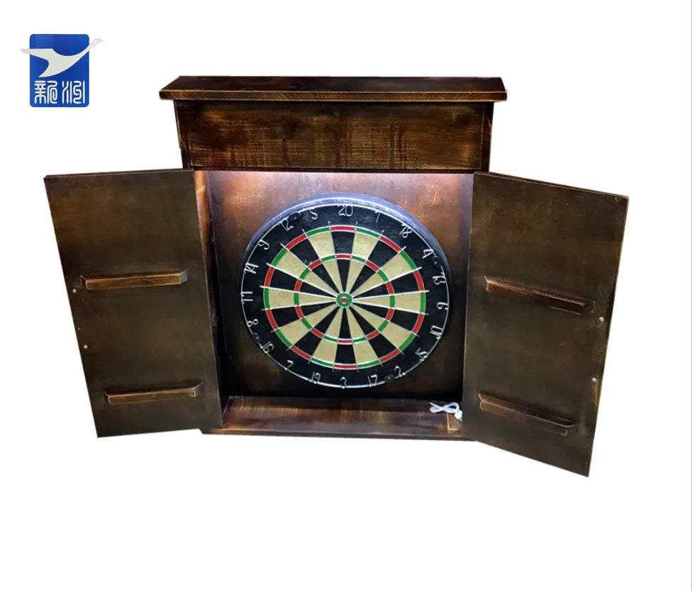 Customized Wall Led Dartboard Cabinets Dart Board Wall Protector Sisal Dartboard Lighting Wood Home Decoration Painted Natural