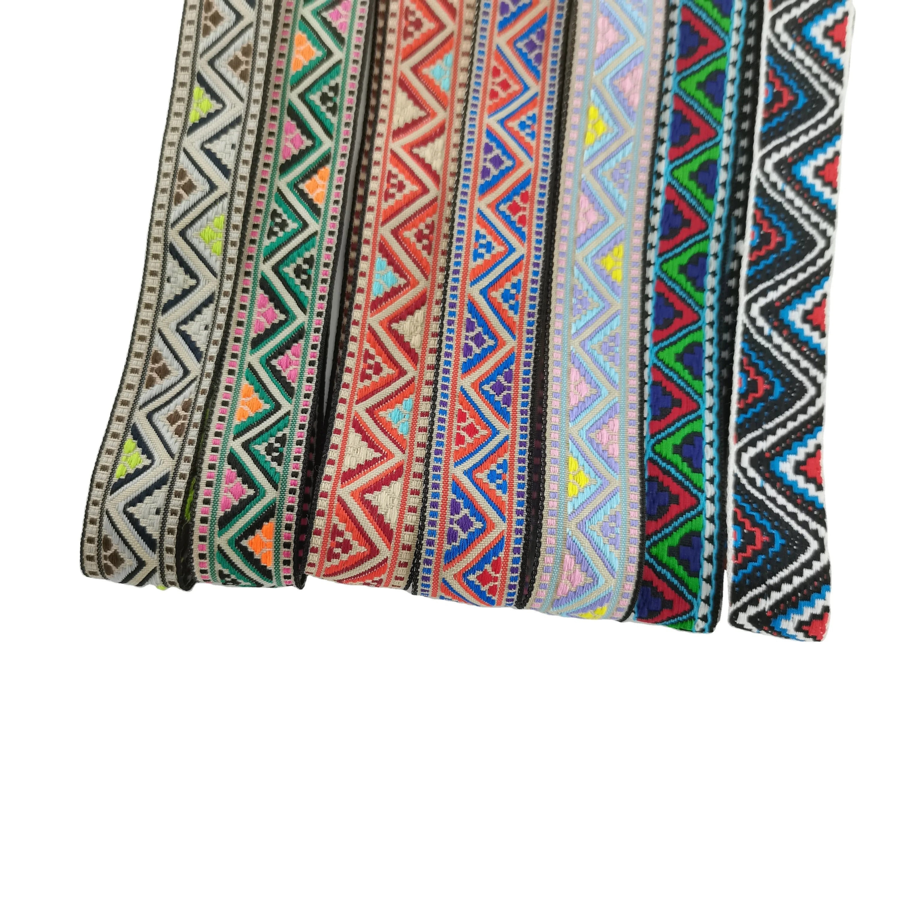 Wholesale 2.0cm Polyester Webbing for Hat Decoration Jacquard Ribbon for Bag Shoulder Strap