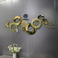 150x53cm Three-dimensional Living Room Gold Metal Wall Hanging Decor Light Luxury Creative Iron Wall Decorations for Home