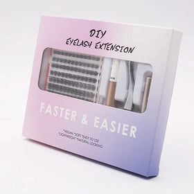 Wholesale Reusable Home Eyelash Kit DIY Eyelash Extension 3D Segmented Individual Lash Cluster
