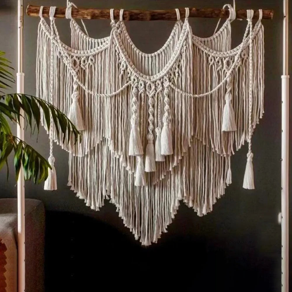 2023 New Fashion Macrame Wall Decor Macrame Wall Hanging Shelf Macrame Handicraft Wall Hanging for Home Decor W1680