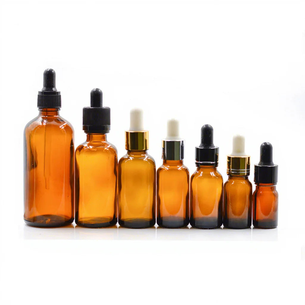 5ml 100ml Cosmetic Packaging Cream Skin Cuticle Beard Essential Oil Amber Glass Dropper Bottle Guangdong Screen Printed