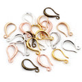 20pcs/lot 15x10mm High Quality Silver Plated Bronze Rose Gold 6 Colors Earring Hooks Wire Settings Base Settings Wholesale