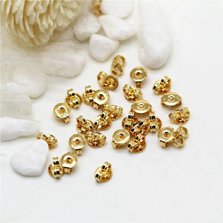 Wholesale 14K Gold Plated Butterfly Shape Earring Accessories Ear Stud Back Earring Back Stopper