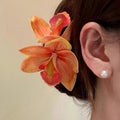 Bohemian Floral Headpiece Colorful Flower Hair Clip Beach Vacation Style Sweet Elegant Hair Accessory