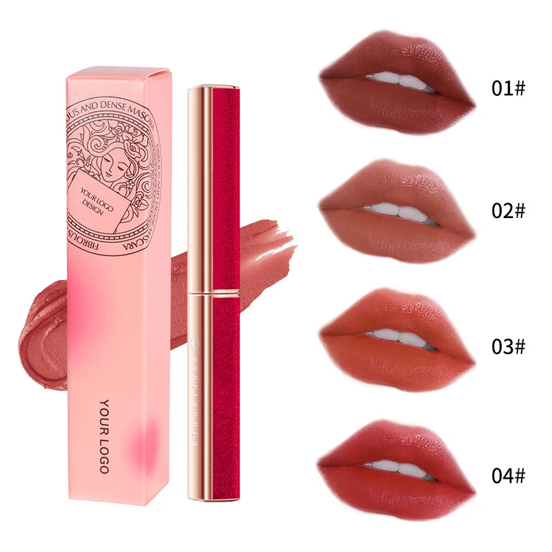 Wholesale Waterproof Velvet Lipstick with Soft Mist Long-Lasting Not Dry Portable Thin Tube for Beginners