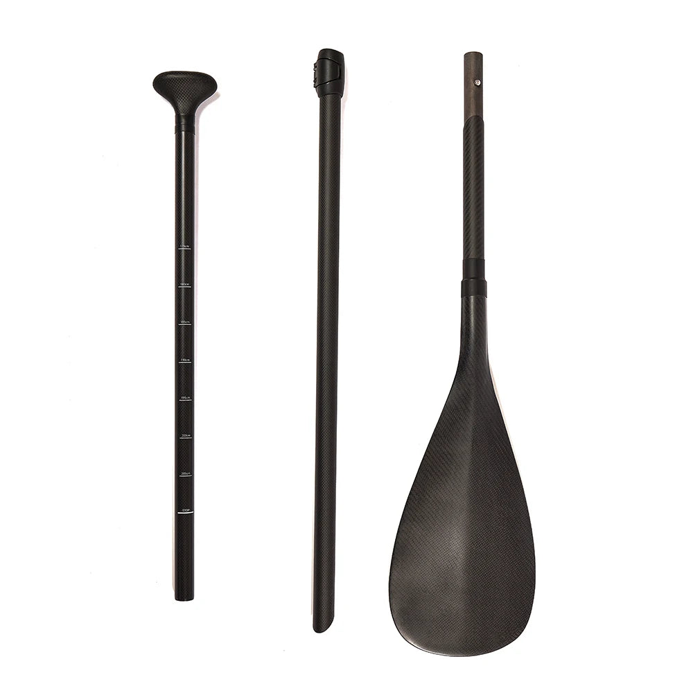 OEM Logo Full Carbon Fiber SUP Paddle Shaft with Single Blade Surfing Paddle New Dragon Boat Model Surf Sup Accessory with Fin