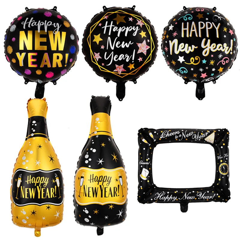 18inch Happy New Year Balloon Wine Bottle Party Decoration Balloons