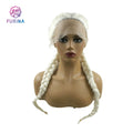 Premium Fiber Korean Heat Resistant Fiber Synthetic Wig 26 Inch swiss Lace Wig Pre Plucked Hairline