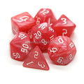 Customizable 7PCS Red Acrylic DND Dice Set 16mm Polyhedral Tabletop Roleplaying Game 20mm Resin Size for DND Players