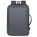 Multi-Layer Space USB Interface Backpack Waterproof Fabric Expandable Business Travel Laptop Backpack