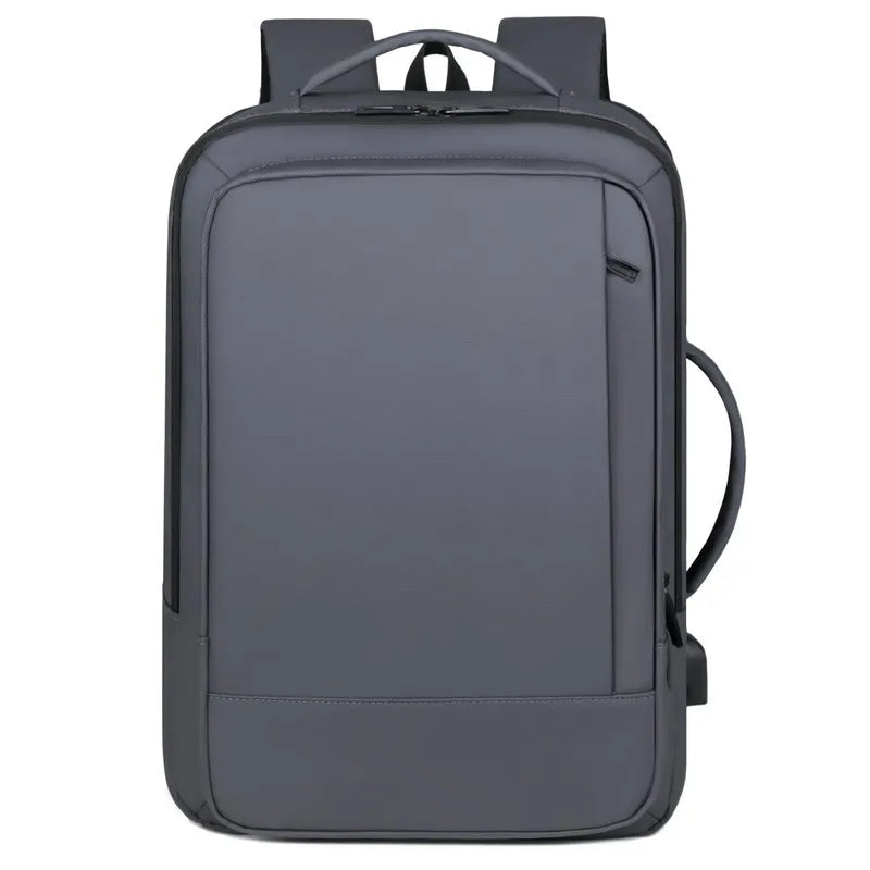 Multi-Layer Space USB Interface Backpack Waterproof Fabric Expandable Business Travel Laptop Backpack