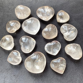 Wholesale Healing Natural Heart Shaped White Crystal Clear Quartz Hearts for Gift