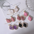 Popular Style Fashion Earrings Natural Amethyst Stone Jewelry Women Earrings