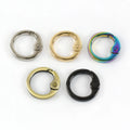 Meetee BF938 20mm Flat Open Spring Ring Hardware Accessories Round Snap Hook Clip Keyring Bag Strap Connection Clasp Ring Buckle