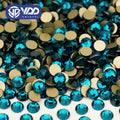 VDD 025 Indicolite High Quality Glass Rhinestones Crystal Glod Back Flatback Strass Stones Nail Art DIY Crafts Decorations