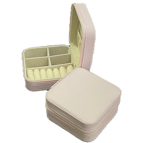 Pink Travel Jewelry Box Organizer Jewelry Box Women Gift Pu Jewelry Box