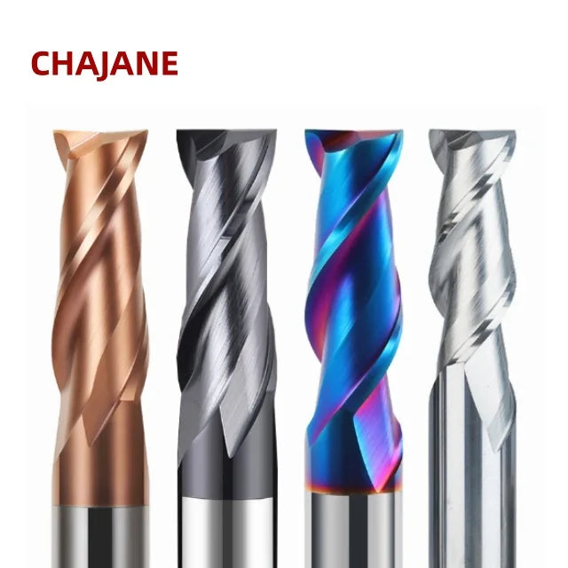 CHENGZHEN HRC55 2-Flute Carbide End Mill - High Precision â‰¤0.005mm CNC Aluminum/Wood Tool RoHS Certified