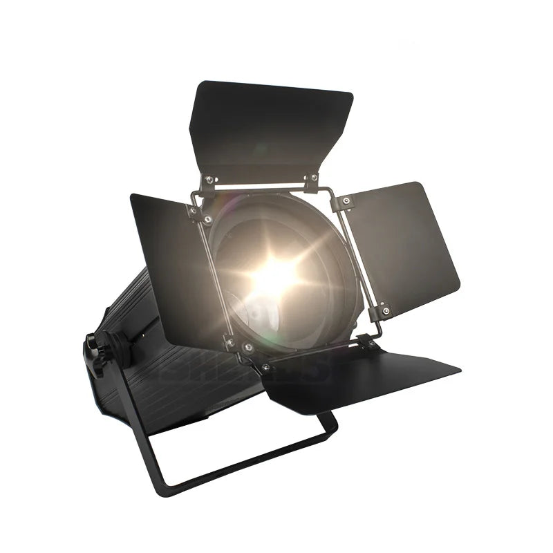 Compact Lightweight Cool and Warm White 200W LED Wash Spotlight Effect Shehds COB Linear Zoom Par with Barn Door