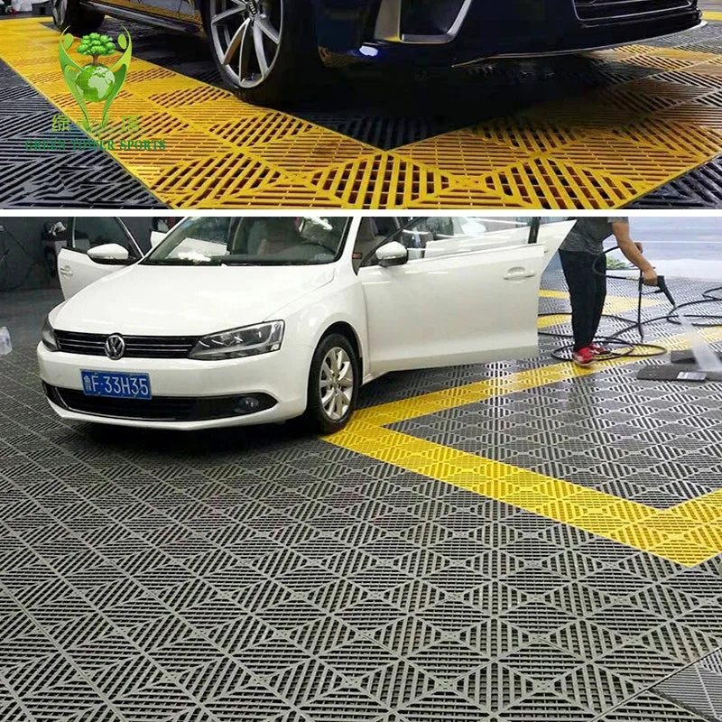 OEM / ODM Injection Molding for Pvc Car Wash Grate Floor/garage Floor Tiles Interlocking/plastic Dalle Wash Vinyl Flooring