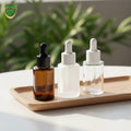 Fuyum Luxury Frosted Glass Essential Oil Dropper Bottles 10/20/30/50/60/80/100ml Cylinder Wholesale Skin Care Cream Diffuser