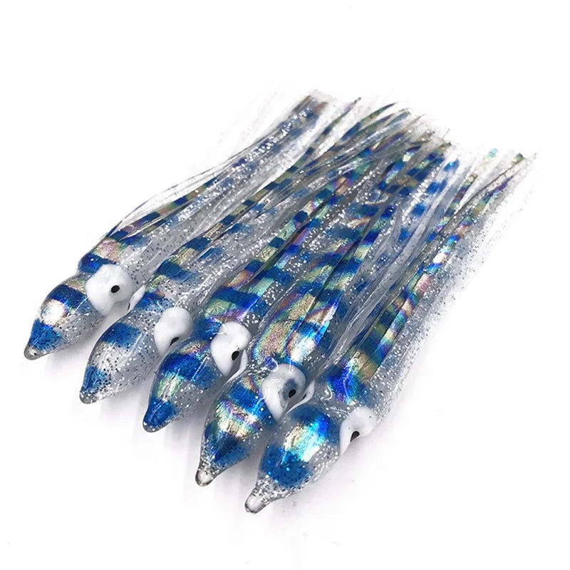 Innovative Products 4.5in 3D Lure Eyes Squid Skirt Fishing Lure Tuna Bite Octopus Fishing Lure