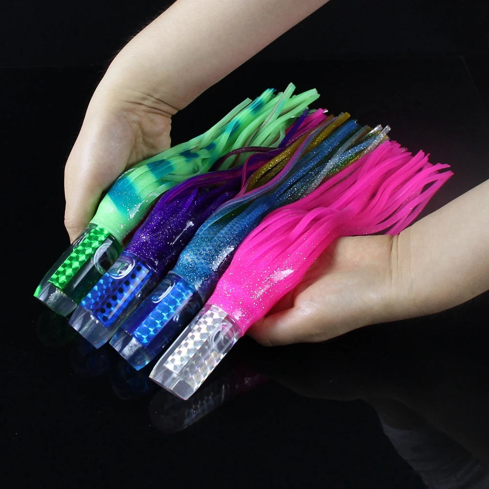Spinpoler Big Game Marlin Trolling Fishing Lures Octopus Skirts Baits Saltwater Rigged Leader Head Tuna 30cm/11.8in. 130g/4.6oz.