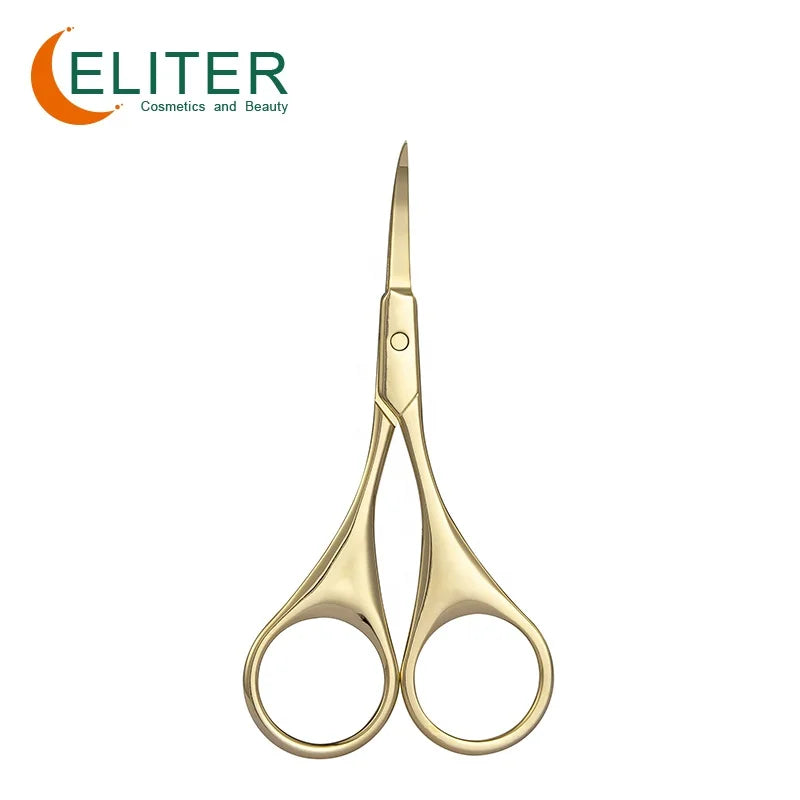 Eliter Hot Sell in Stock Curve Tip Stainless Steel Cuticle Scissors Curved Cuticle Micro Scissors Nail Cuticle Scissor