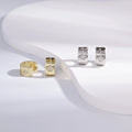 Wholesale Earrings Jewelry Gold Rhodium Plated Cubic Zirconia Round Star Huggie 925 Sterling Silver Fine Jewelry Earrings