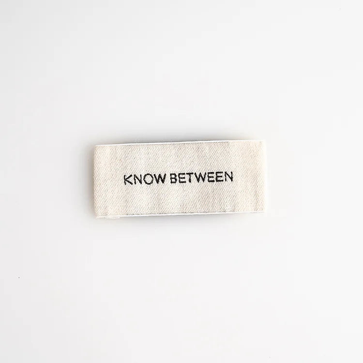Eco-friendly Organic Cotton Fabric Tag Folded Sewing Clothing Labels Woven Cotton Neck