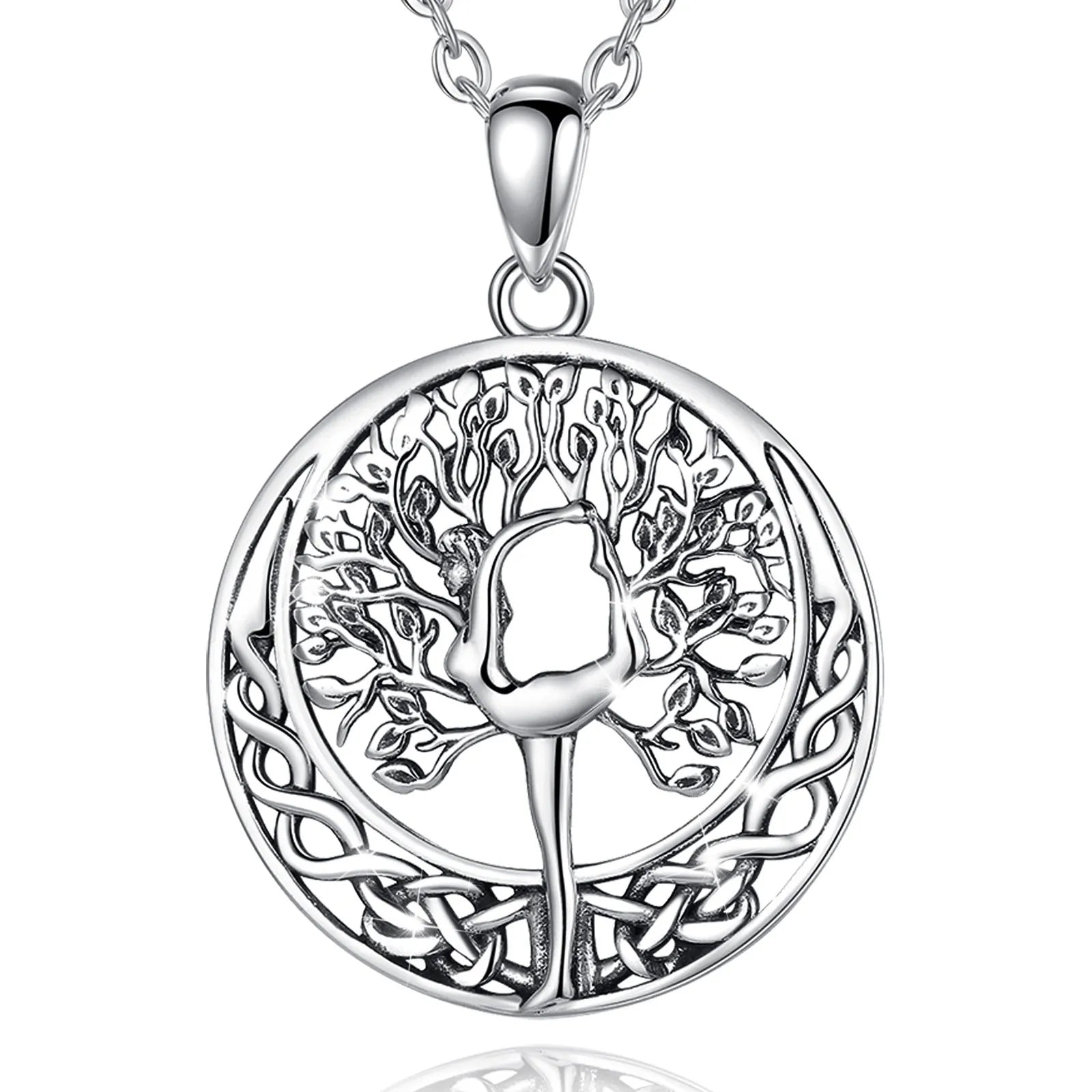 Merryshine Birthday Valentines Day 925 Sterling Silver Family Tree of Life Pendant Jewelry Necklace