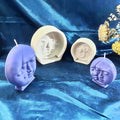 Sun Moon Man and Woman Lover Couples Silicone Mold for DIY Handmade Craft Candle Making Mould Resin Clay Moulds