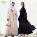 2023 Loriya Fashion Islamic Clothing Dubai Turkey Chiffon Muslim  Kimono Oversized Summer Raffle Muslim Girls Abaya Wholesale