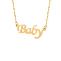 Personalized Customized 18K Gold Plated Logo Letter Name Bar Necklace Hypoallergenic Stainless Steel Letter Pendant Necklace
