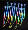 Light up Wand Flash Led Star Heart Moon Glow Sticks Princess Rave Party Favor Acrylic Bubble Wizard Wand for Neon Concert Xmas