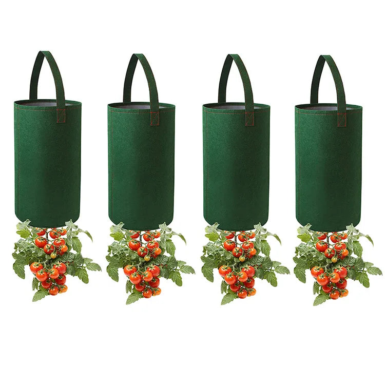 Hot Sale Felt Hanging Flower Plant Grow Bag Upside Down Tomato Planter Grow Bag From Hebei China