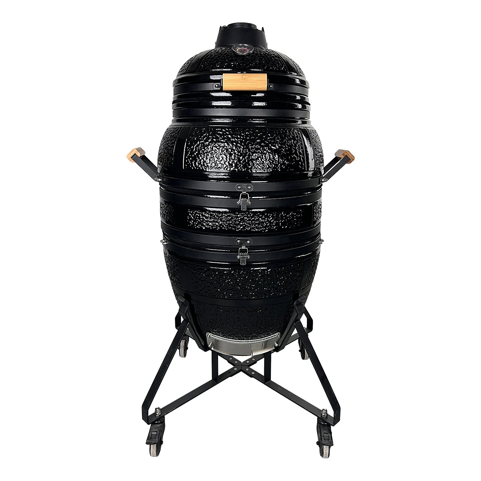 KIMSTONE 21 Inch Modern Ceramic Tandoor Oven Charcoal Smoker Grill Porcelain Enamel Finish for Outdoor High-Efficiency Cooking