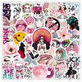 50Pcs Trend Girl Pink Hippiie Vsco Sticker for Girl Promotion Gift Home Decor Label Waterproof Diy Laptop Stickers MegaBDM