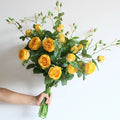 M129 Real Touch Rose With Stem Silk Latex Rose Flower Artificial Orange Roses for Wedding Centerpieces Bouquets Party Home Decor