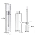 5ml Slender Round Shape Transparent DIY Plastic AS Lip Gloss Tube with Brusher Cosmetic Package