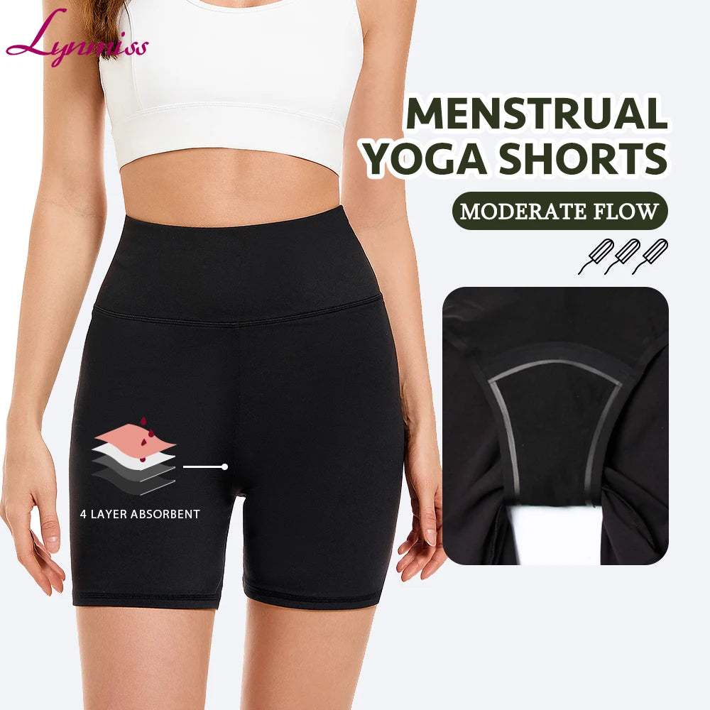 Wholesale Leak Proof Menstrual Yoga Pants Seamless Women Shaper Butt Lift Panties Boyshort Period Underwear Period Yoga Shorts