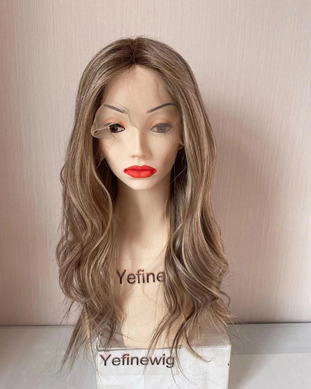 Jewish European Wig Silk Top Blonde Rooted Layered Jewish Wig Blonde Wig with Highlights