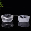Natural Clear Quartz Crystal Crafts Crystal Round Bowl