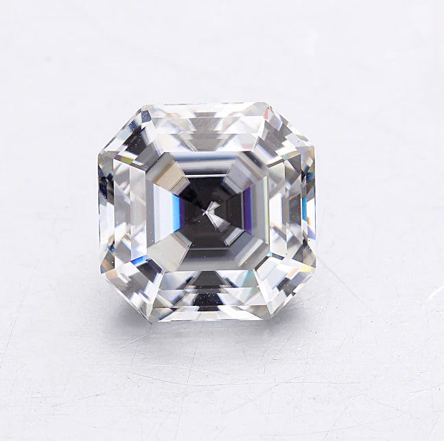White Wholesale Asshcer Cut Moissanite GH Color 8x8mm Lab Vvs Moissanite Diamond