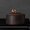Stoneware Gilding Xiangyun Retro Chinese Tea Jar Sealed Tea Caddy With Lid Tea Canister